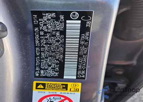 2015 Lexus Es 350 from USA, damaged, VIN JTHBK1GG8F2178276